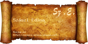 Szászi Edina névjegykártya